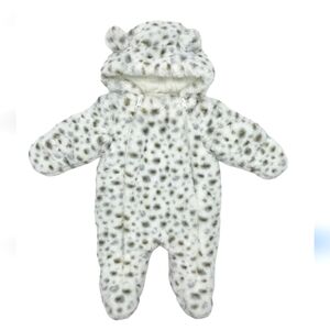 First Wish Baby Snowsuit Leopard